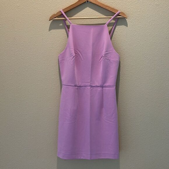 French Connection Whisper‎ Light Lavender Sheath Dress Size 10 - Picture 2 of 10